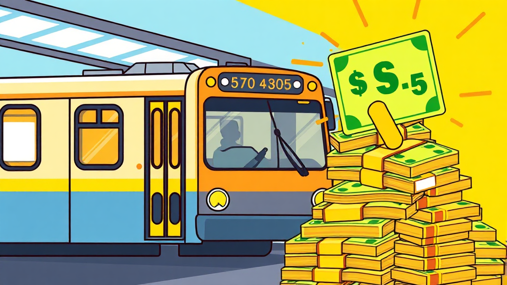 교통비 절약, 얼마나 될까? (cartoon 스타일)