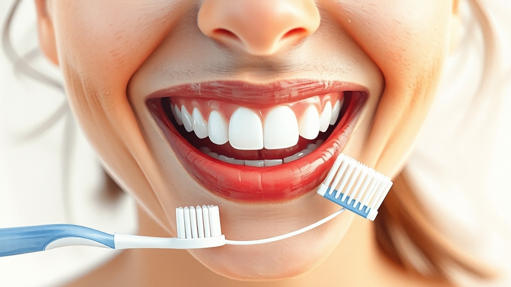 잇몸 내려앉음, 이렇게 예방해요 (watercolor 스타일)