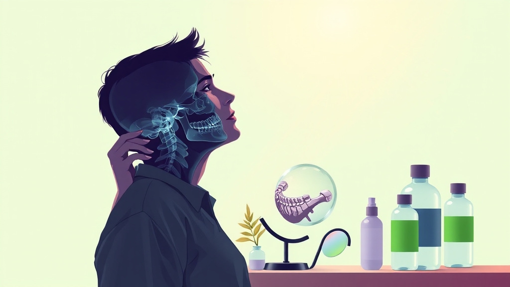 턱관절 통증 진료 및 치료 (illustration 스타일)