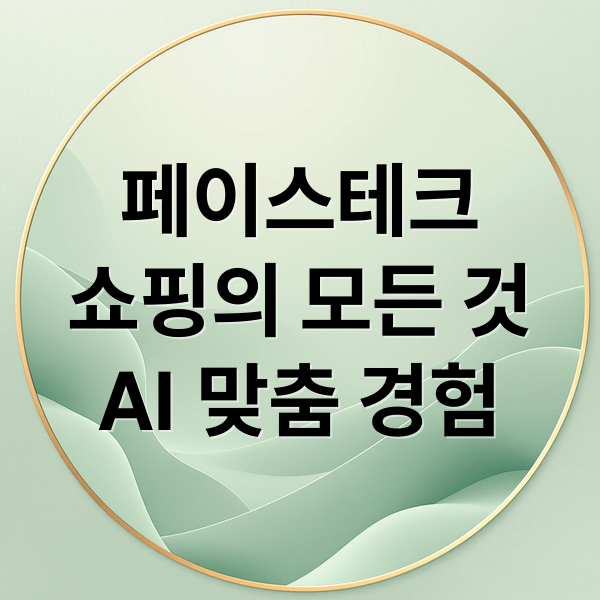 페이스테크 쇼핑의 모든 것: AI 맞춤 경험 (내 얼굴이 쇼핑 컨설턴트가 되는 시대)