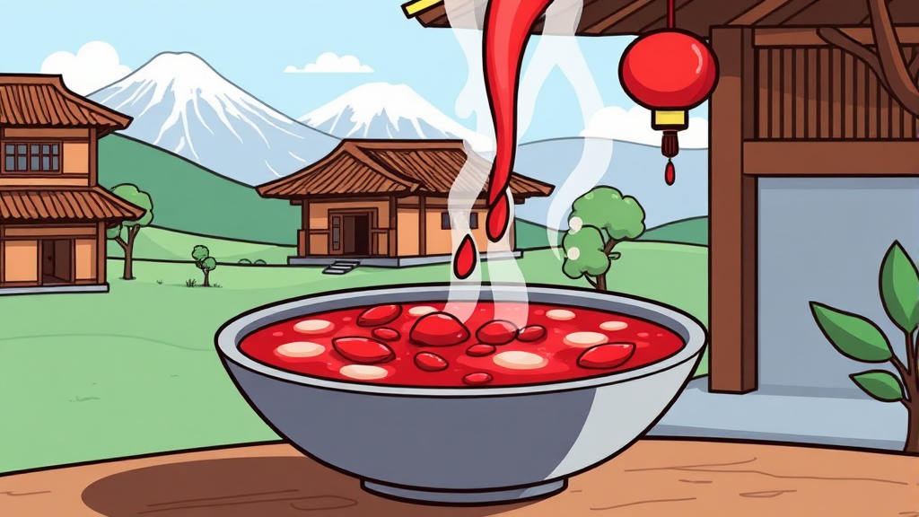 지역별 팥죽 풍습은? (cartoon 스타일)