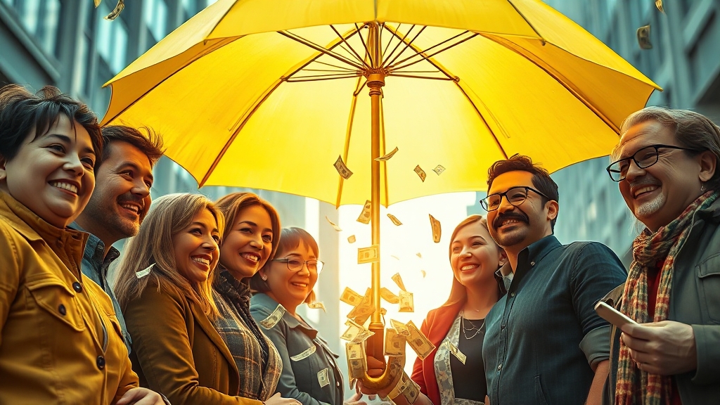 노란우산공제, 미래를 위한 투자! (realistic 스타일)