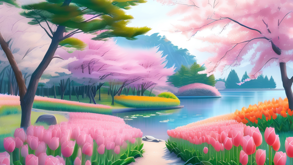 2026 순천만 국가정원 튤립축제 입장료 (watercolor 스타일)