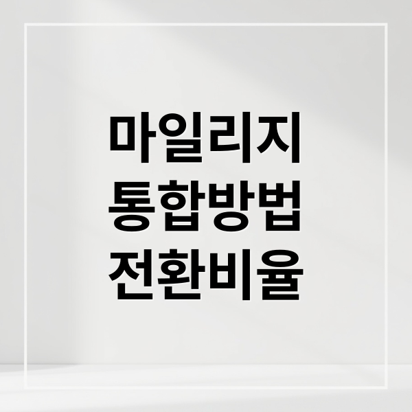 마일리지
통합방법
전환비율 (아시아나 마일리지 대한항공 전환)