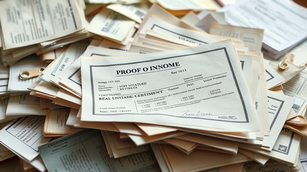 발급 필요 서류 (realistic 스타일)