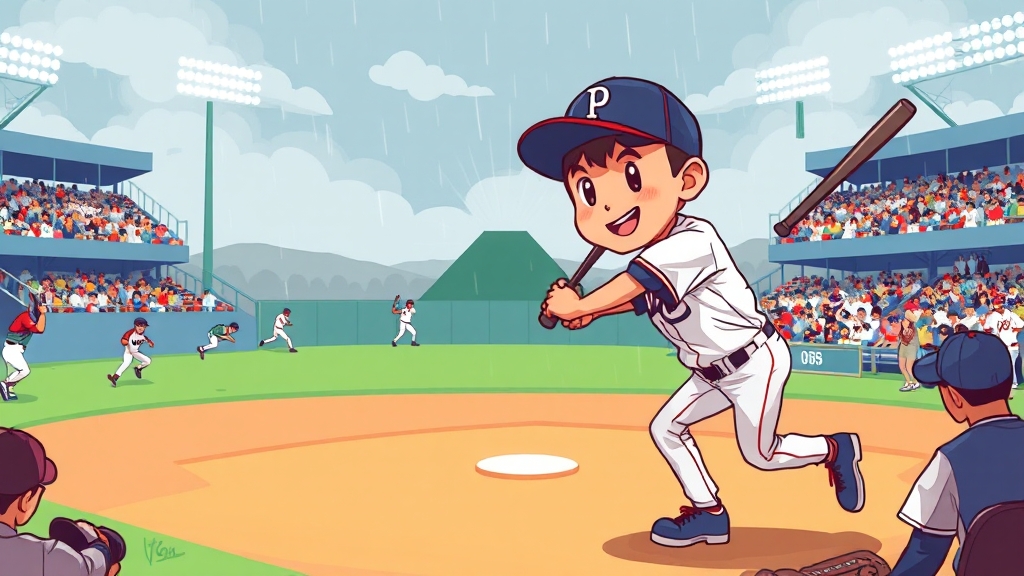 FA 최대어 박찬호 선수 (cartoon 스타일)