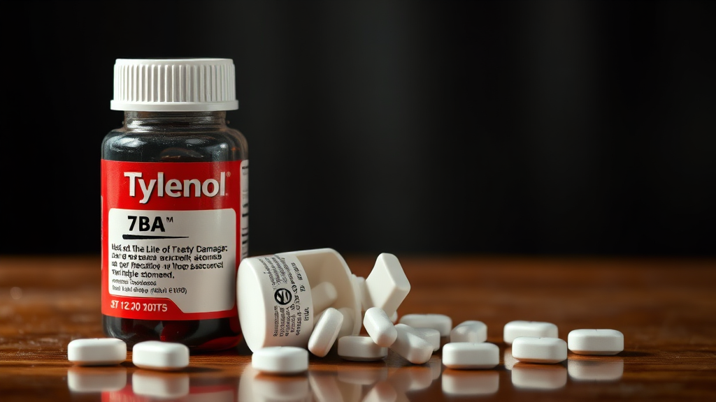 타이레놀 복용 시 주의사항 (realistic 스타일)