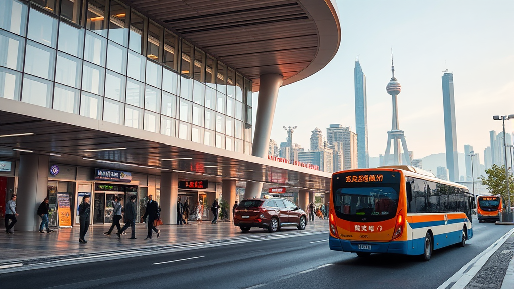 푸동 공항에서 시내까지: 최적의 이동 방법 (realistic 스타일)