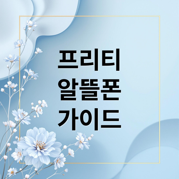 프리티
알뜰폰
가이드 (프리티 알뜰폰 요금제)