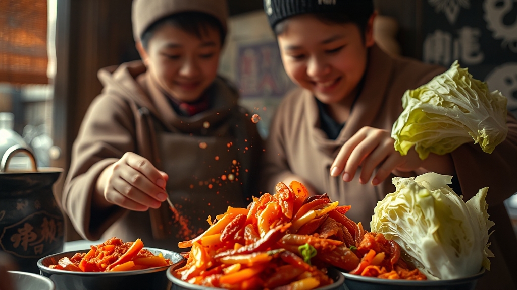 김장 40kg 양념 핵심 비율 (realistic 스타일)