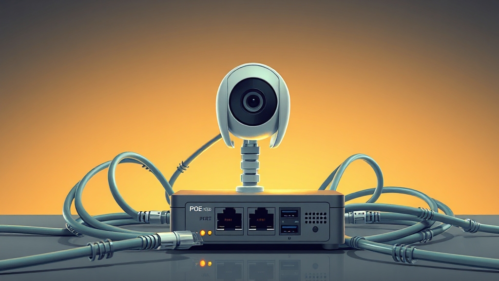POE CCTV: 간편한 설치의 핵심 (illustration 스타일)