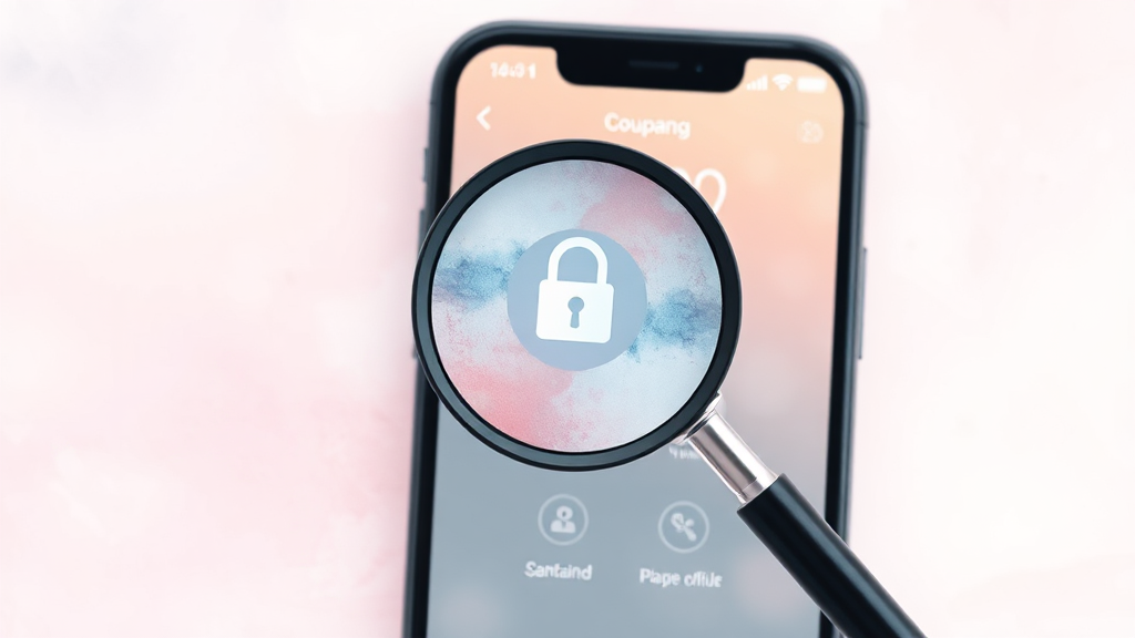 쿠팡 앱, 개인정보 보호 설정 꿀팁 (watercolor 스타일)