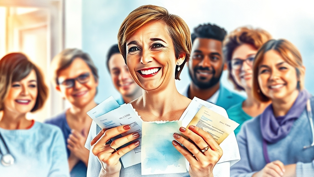 고액 치료비, 암보험으로 대비 (watercolor 스타일)