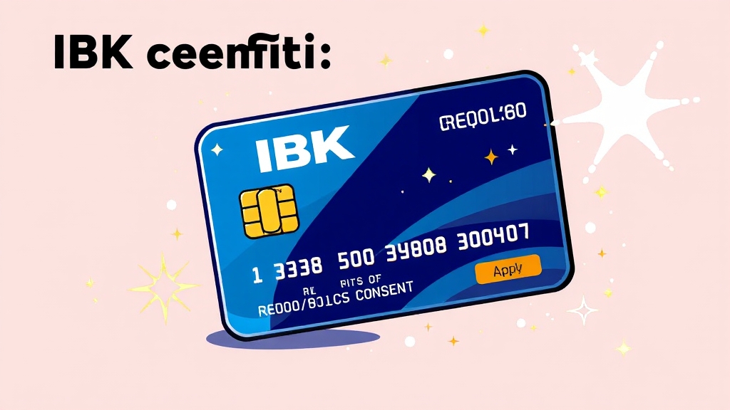 IBK 카드 프로모션 유의사항 (cartoon 스타일)