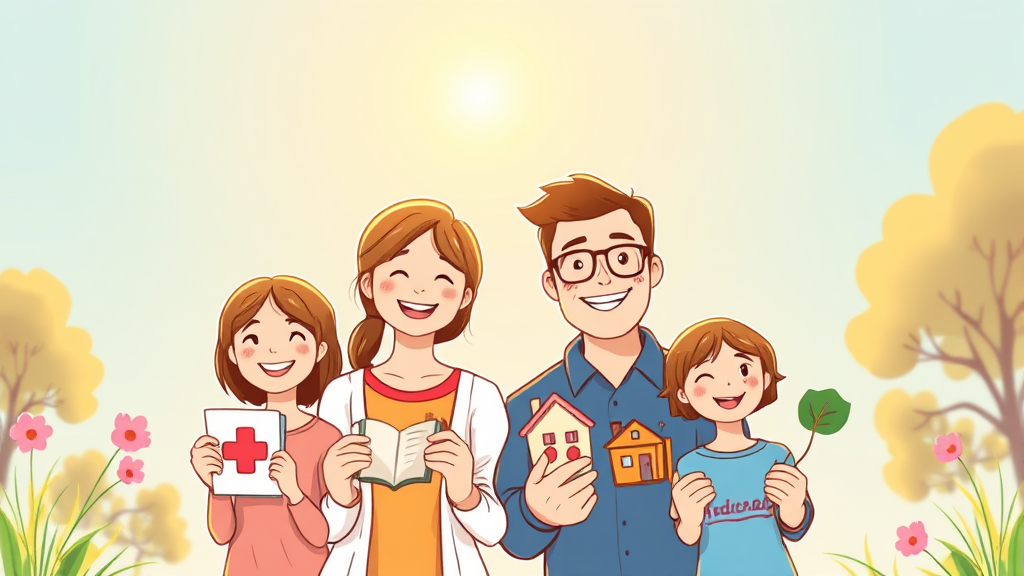 기초생활보장 급여 변화 (illustration 스타일)