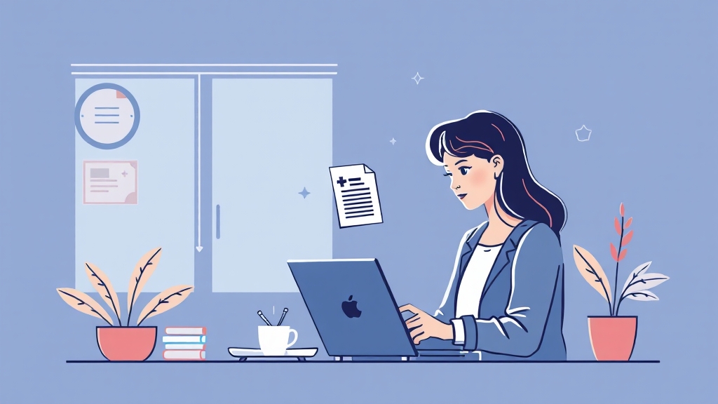 이력서 및 자기소개서 관리 (illustration 스타일)