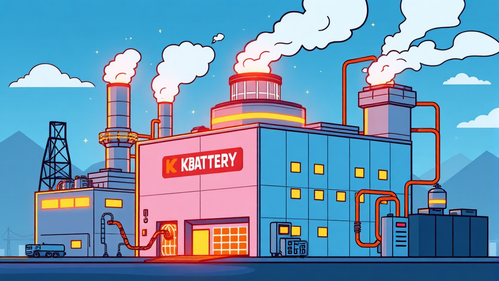 K-배터리 3사 기술 경쟁 (cartoon 스타일)