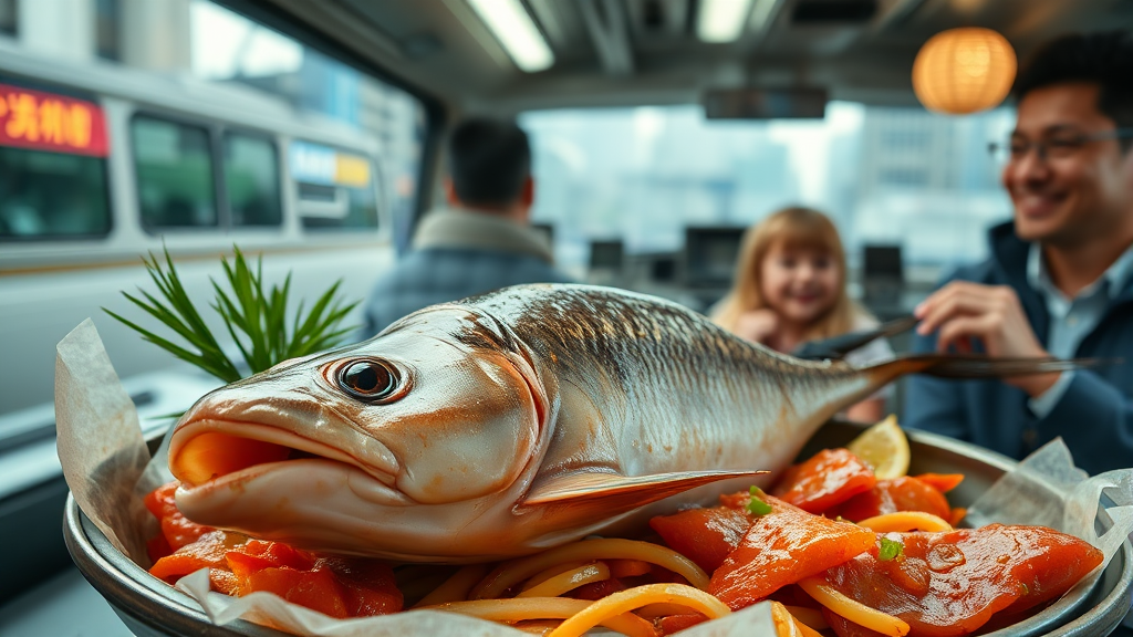 맛집 찾아가는 길 (realistic 스타일)