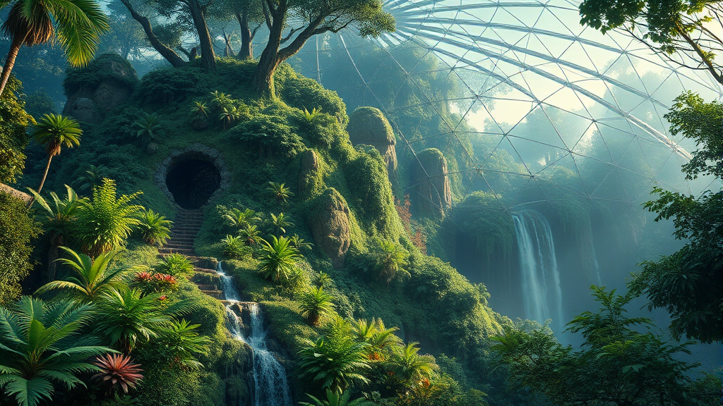 거제 정글돔, 어떤 식물들을 만날 수 있을까? (realistic 스타일)