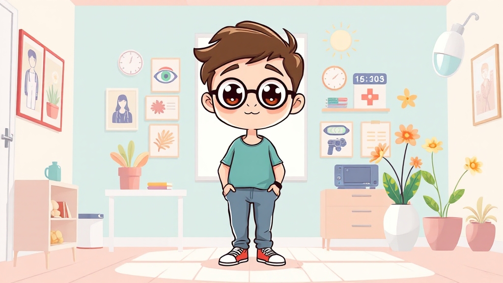 수술 후 관리 및 예방 (cartoon 스타일)