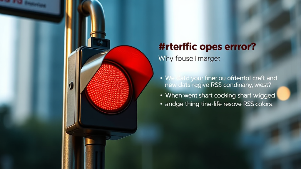 RSS 오류, 웹사이트 신호등을 점검하세요 (realistic 스타일)