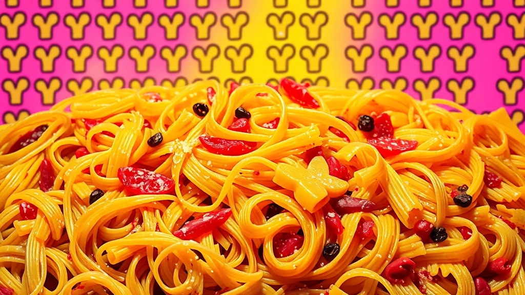 파스타면 브랜드별 비교 (popart 스타일)