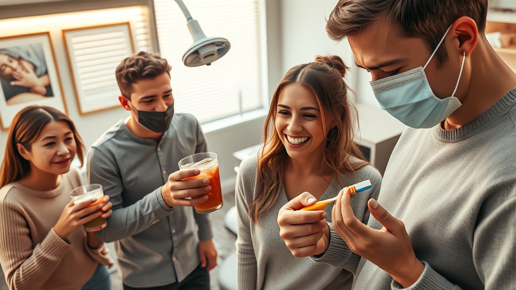 잇몸 퇴축, 어떤 증상이 나타날까요? (realistic 스타일)