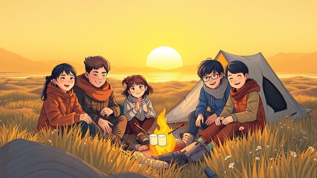 안산 힐링 여행 마무리 (illustration 스타일)