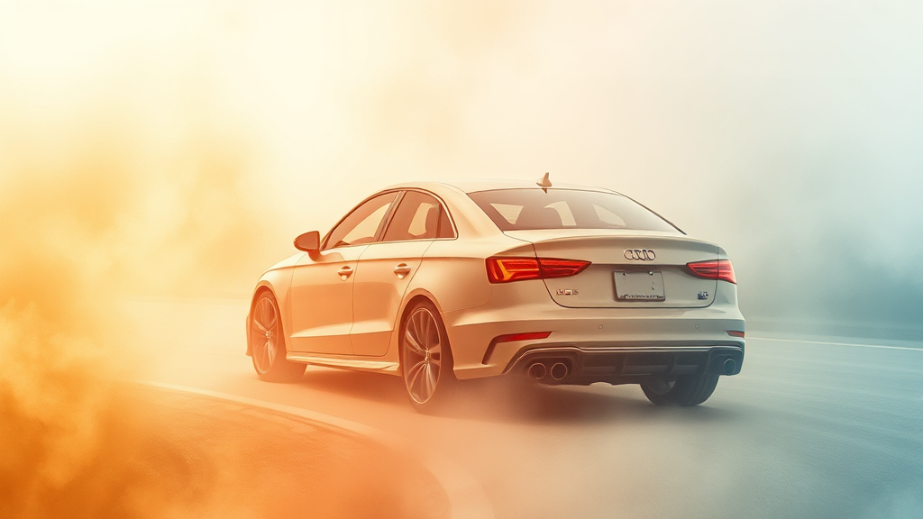 RS3 시승기: 실제 주행 경험 (watercolor 스타일)