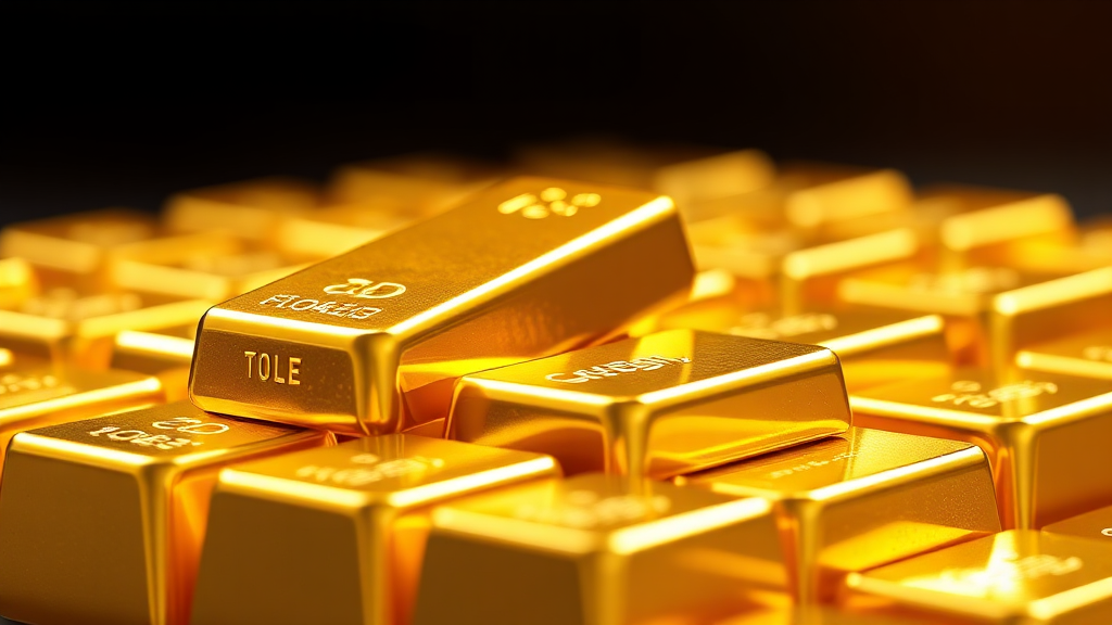 실물 금 투자 (realistic 스타일)