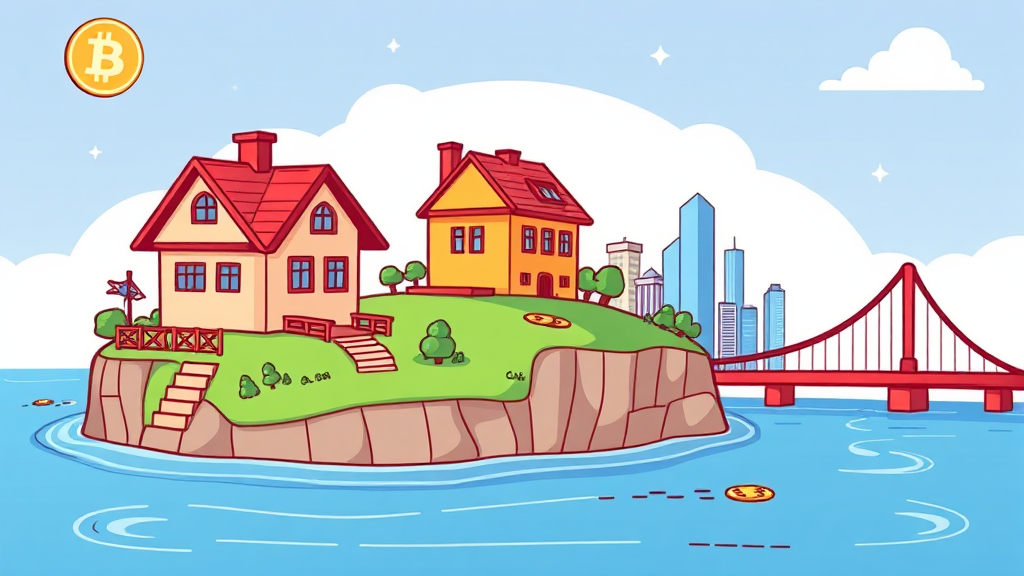 스테이블 코인 종류와 특징 (cartoon 스타일)