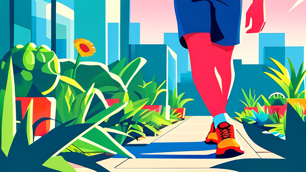 족저근막염 완화를 위한 일상 관리 및 생활 습관 (cartoon 스타일)