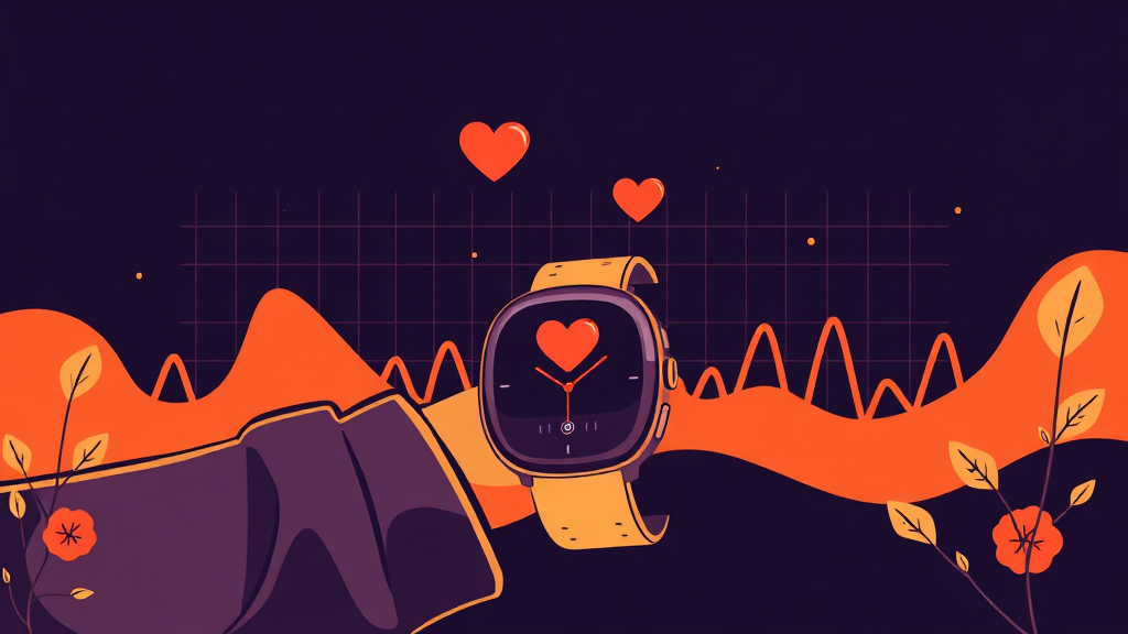 심박수 변화와 건강 관리: 알아야 할 모든 것 (illustration 스타일)