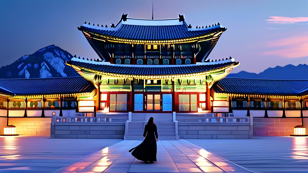 경복궁 야간 개장: 특별한 추억 만들기 (realistic 스타일)