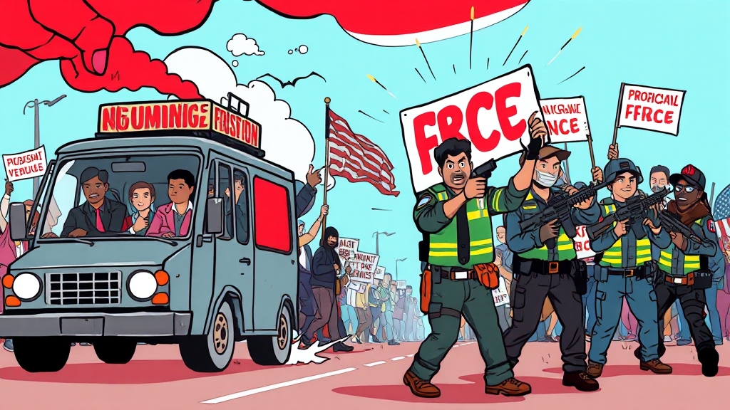 ICE 발포 사건 개요 (cartoon 스타일)