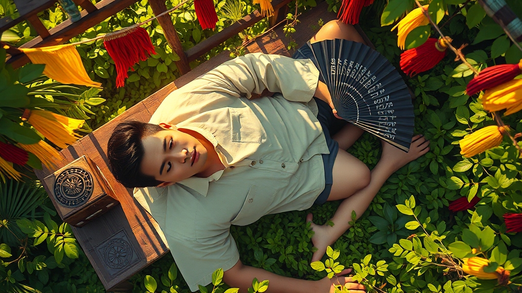 복날의 의미와 유래 (realistic 스타일)