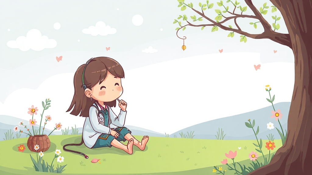 청력 보호를 위한 생활 습관 (cartoon 스타일)