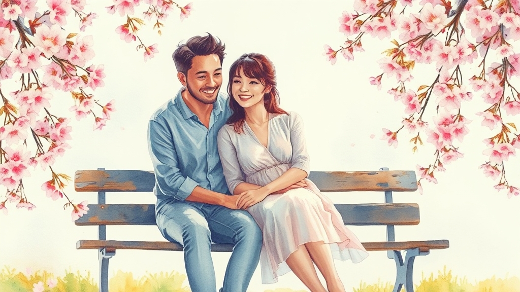 첫사랑 꿈: 긍정적 의미와 불안 해소 (watercolor 스타일)