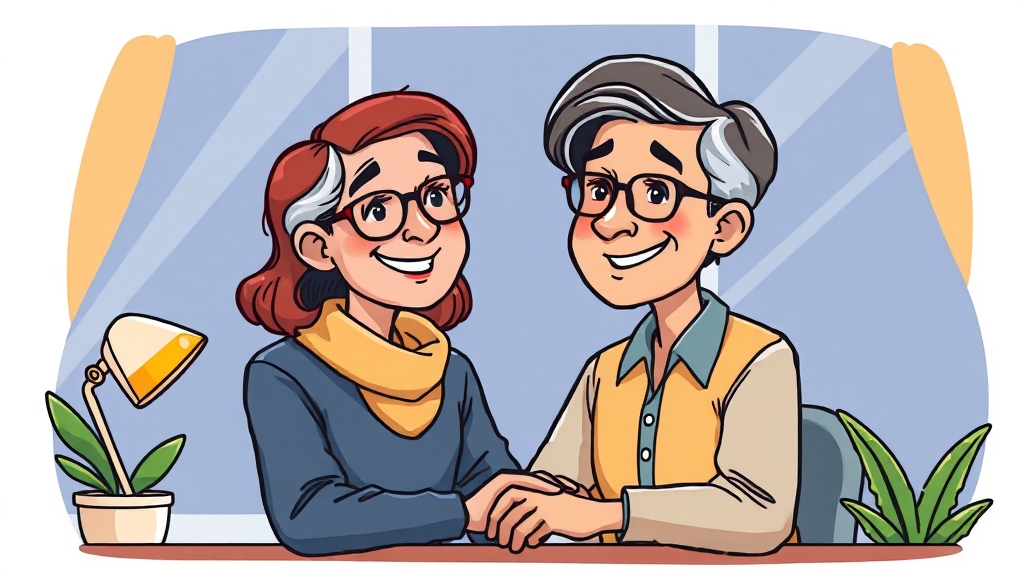 지식·경험 공유: 컨설팅 & 멘토링 (cartoon 스타일)