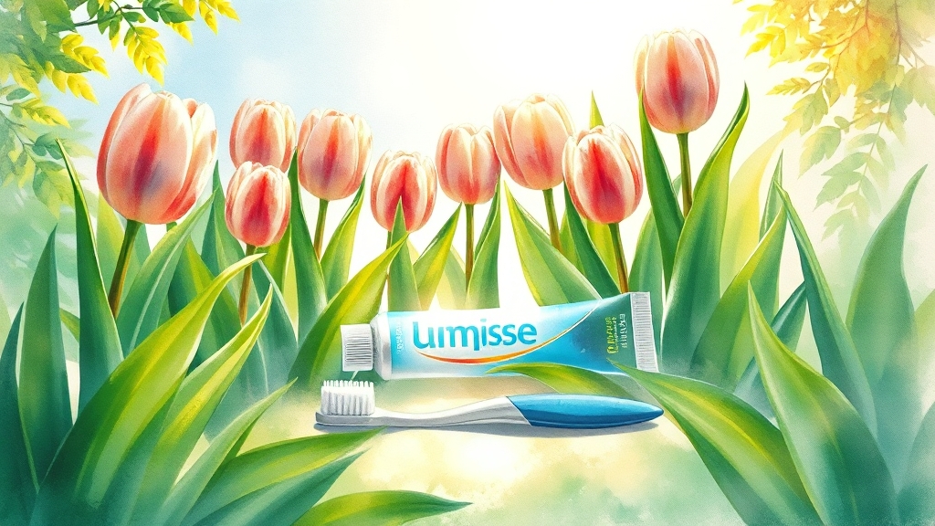 잇몸 라인 강화, 치약의 역할은? (watercolor 스타일)