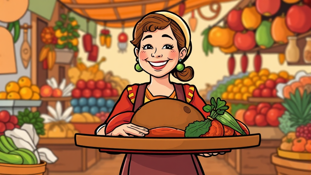 차례상 비용 절약 & 예산 관리 (cartoon 스타일)