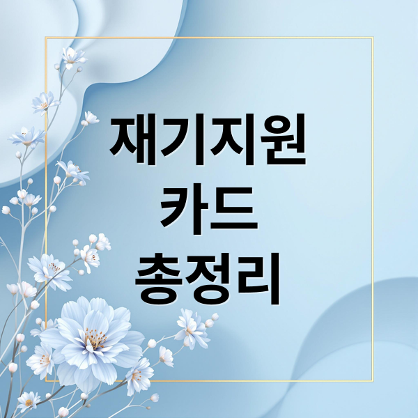 재기지원
카드
총정리 (금융위 저신용자 개인사업자 재기 지원 카드)