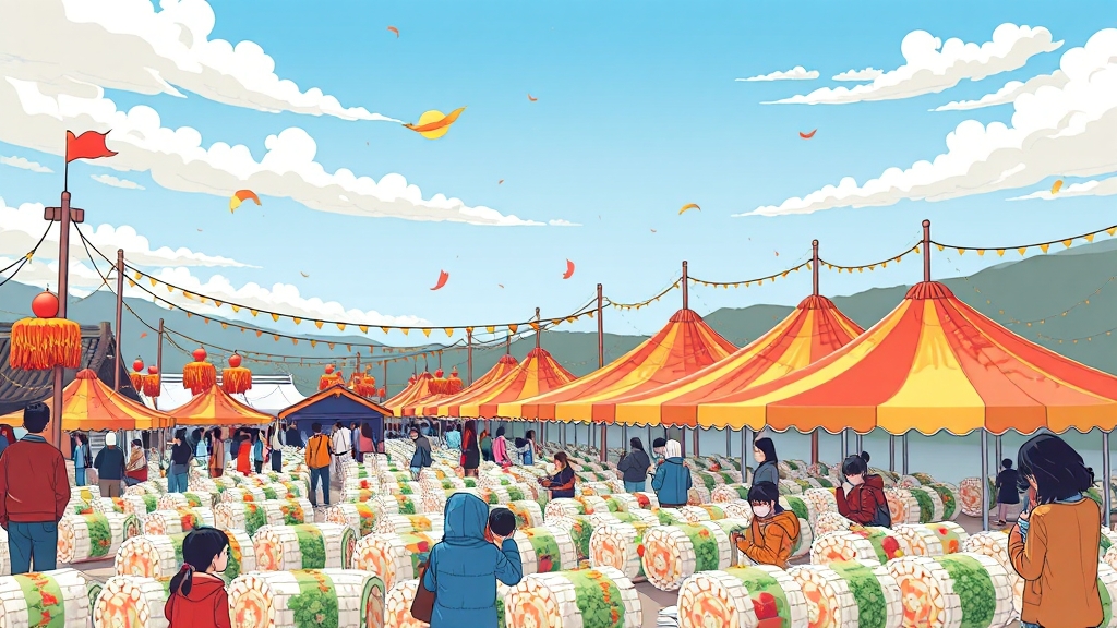 김천 김밥축제, 왜 특별할까? (illustration 스타일)