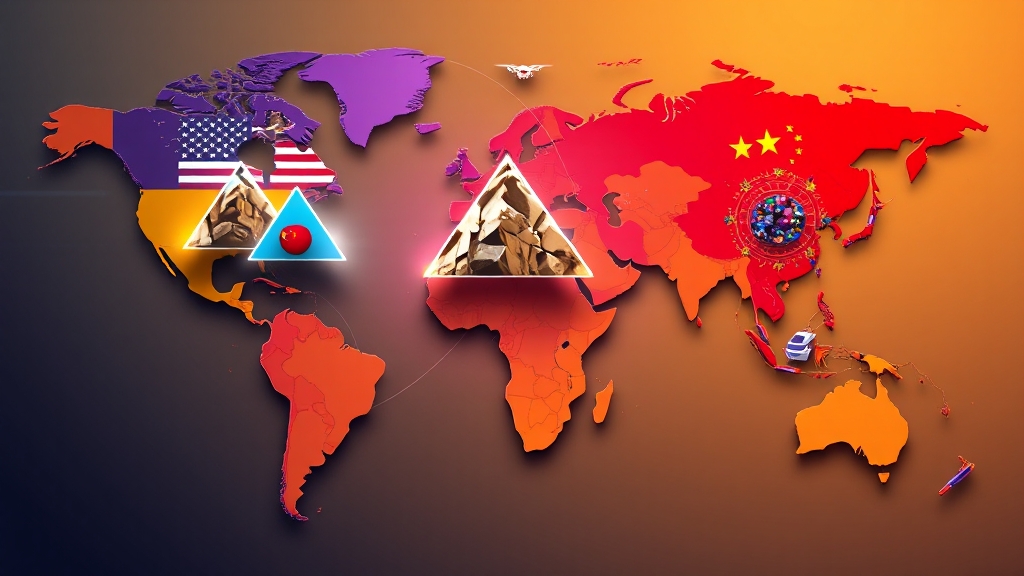 주요 국가별 광물 확보 전략 (illustration 스타일)