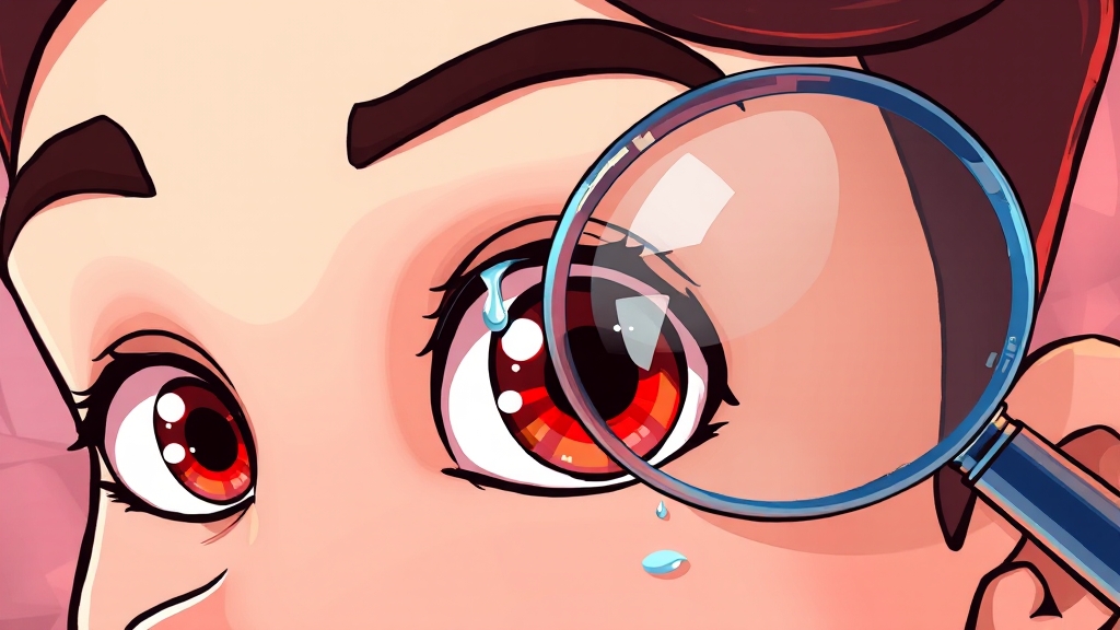 눈 충혈 관련 질환 (cartoon 스타일)