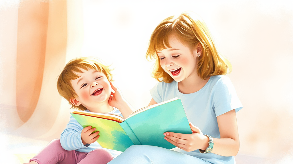 아이돌봄 서비스 유형 및 내용 (watercolor 스타일)