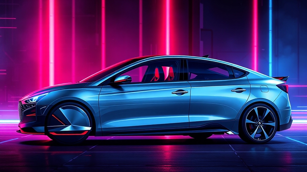 아이오닉 6 디자인 변화 (illustration 스타일)