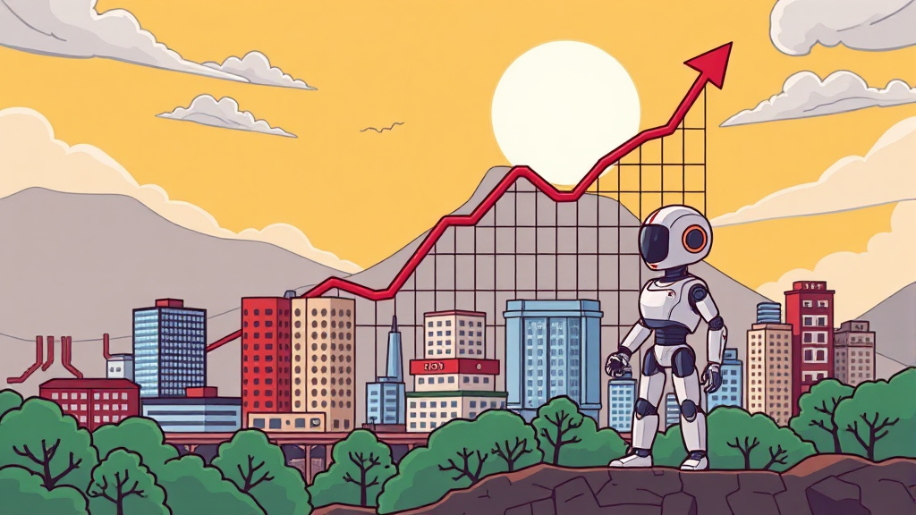 산업 및 기업 동향: 반도체, 부동산 등 (cartoon 스타일)