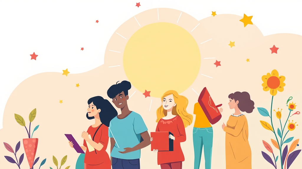 평생교육바우처, 무엇이든 배우세요! (illustration 스타일)