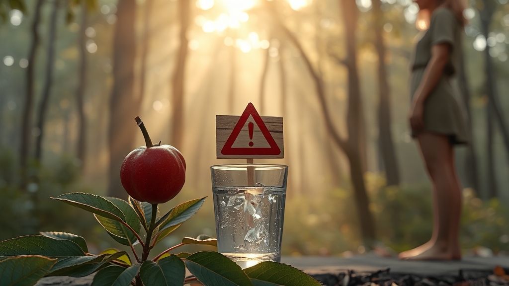 오미자 섭취 시 주의사항 및 부작용 (realistic 스타일)